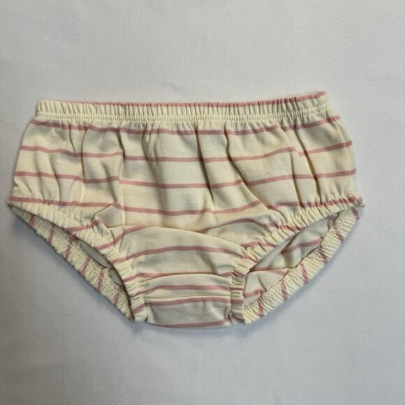 Carter's Striped Apple Dress with Underpants Baby Girls Size 9 Months Cream Pink - Picture 7 of 8